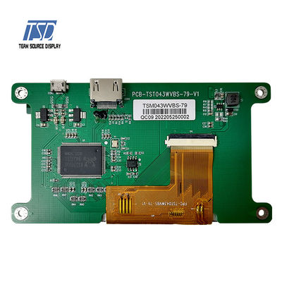 यूएसबी पोर्ट आईपीएस टीएफटी एलसीडी एचडीएमआई डिस्प्ले 4.3 इंच 800x480 संकल्प