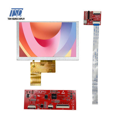 500nits कलर TFT UART LCD डिस्प्ले 5 इंच 800x480 रेजोल्यूशन ST7262 IC