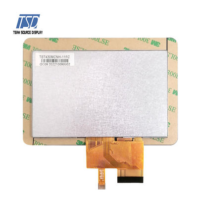 RGB इंटरफ़ेस 280nits Luminance TFT LCD डिस्प्ले HX8257 IC 4.3 इंच 480x272 CTP के साथ
