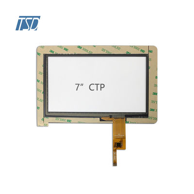 कस्टम पीसीएपी टच स्क्रीन सीटीपी टेम्पर्ड ग्लास I2C इंटरफ़ेस 7 इंच