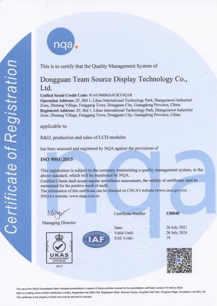 चीन Team Source Display प्रमाणपत्र